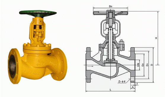 暖氣片截止閥開關示意圖